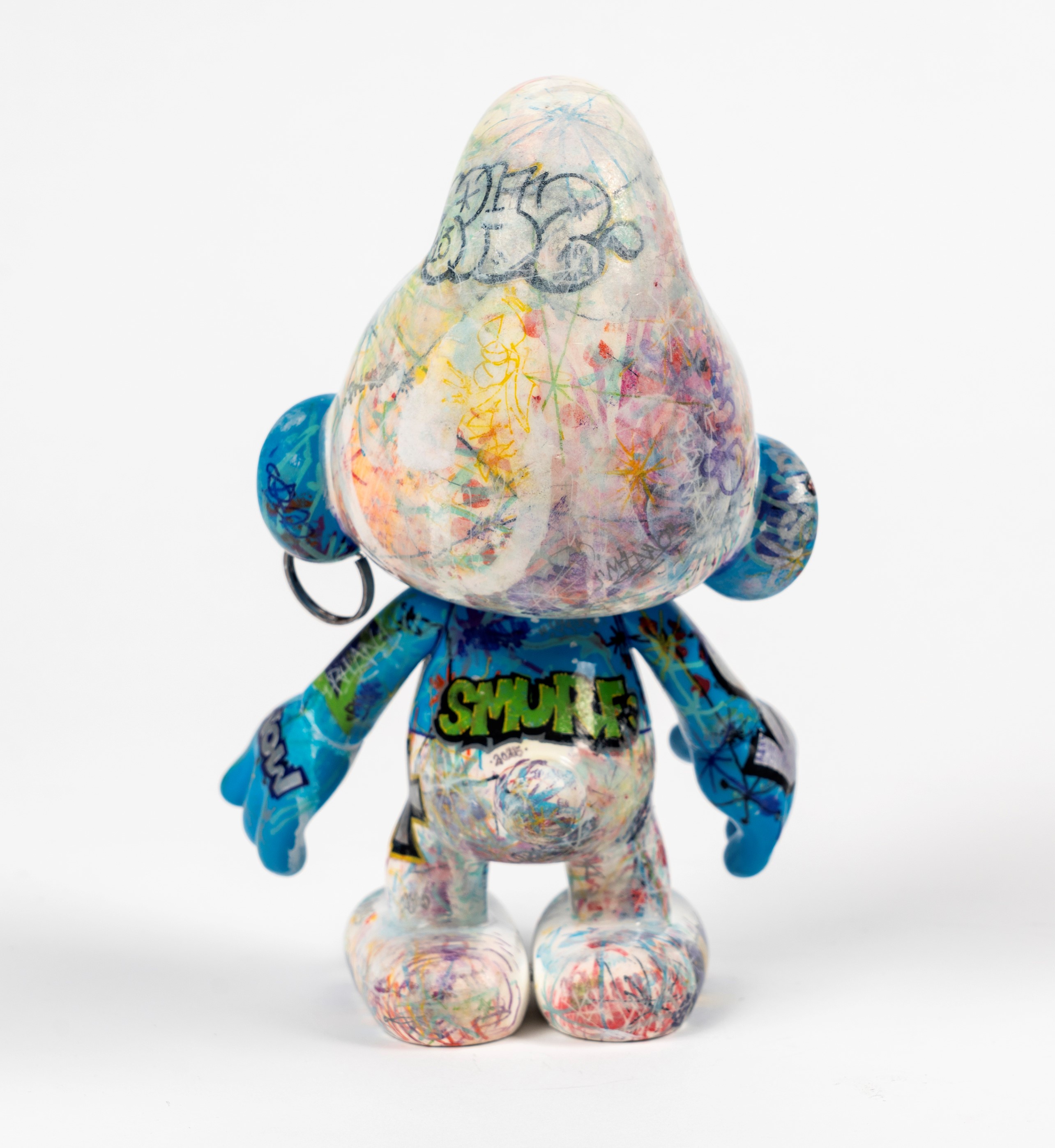Bionyco (nicolò Ronchi) - Graffiti Smurf, acrilici su plastica