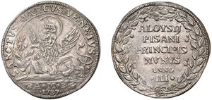 ALVISE PISANI, doge CXIV (1735-1741) &ndash; Osella, anno III, 1737.
