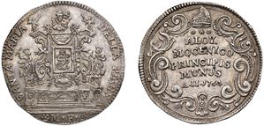 ALVISE IV MOCENIGO, doge CXVIII (1763-1778) &ndash; Osella, anno II, 1764.