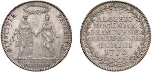 ALVISE IV MOCENIGO, doge CXVIII (1763-1778) &ndash; Osella, anno VIII, 1770.