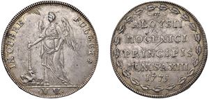 ALVISE IV MOCENIGO, doge CXVIII (1763-1778) &ndash; Osella, anno XIII, 1775.