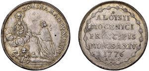 ALVISE IV MOCENIGO, doge CXVIII (1763-1778) &ndash; Osella, anno XIV, 1776.
