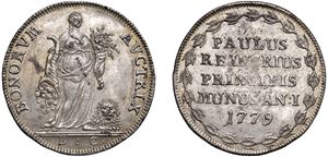 PAOLO RENIER, Doge CXIX (1779-1789) &ndash; Osella, anno I, 1779.