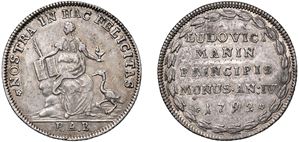 LUDOVICO MANIN, Doge CXX (1789-1797) &ndash; Osella, anno IV, 1792.