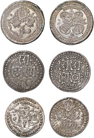 OSELLE PER MURANO &ndash; VARI DOGI (XVIII sec.) - Lotto di tre oselle per Murano, dei Dogi Alvise Pisani e Ludovico Manin (1736, 1794, 1796), Venezia.