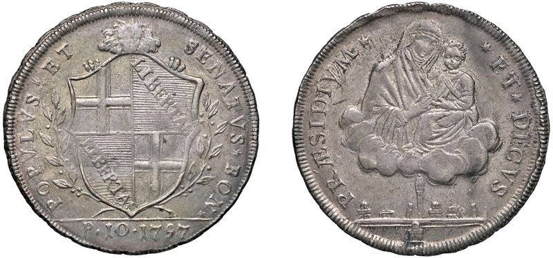 Scudo da 10 Paoli, 1797, III tipo, Bologna.