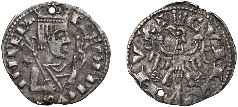 A nome di Federico II (XII - XIV sec.) – Mezzo grosso, s.d., Como.