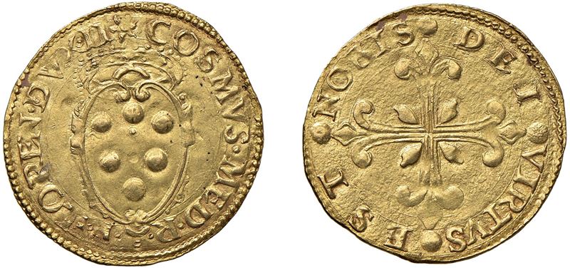 COSIMO I DE MEDICI, Duca della Repubblica Fiorentina (1537 - 1557) – Scudo d'oro del sole, s.d., ...