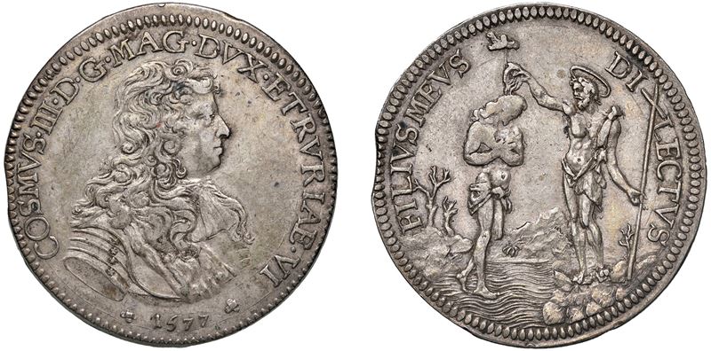 COSIMO III DE MEDICI (1670 - 1723) – Piastra 1677, Firenze.
