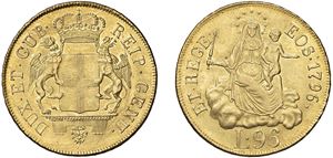 DOGI BIENNALI, Serie della III fase (1637-1797) - 96 lire 1796, stella, Genova.
