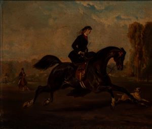 Eugenia de Montijo a cavallo