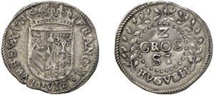 FRANCESCO MARIA II DELLA ROVERE (1574-1624) - Due Grossi, s.d., Gubbio.