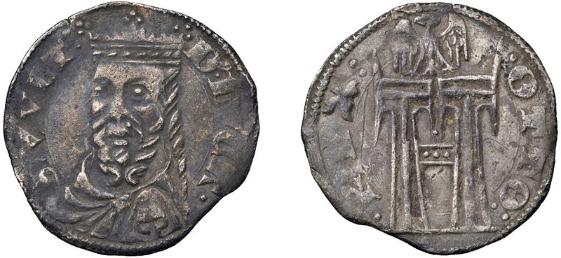 Periodo della Signoria Pisana (1342 - 1369) - Grosso Aquilino, s.d., Lucca.