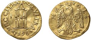 VINCENZO I GONZAGA (1587 - 1612) &ndash; Quarto di ducato 1596, Mantova.