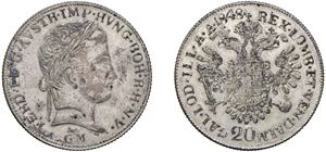 FERDINANDO I D'ASBURGO LORENA, Assedio di Mantova del luglio 1848 &ndash; 20 Kreuzer 1848, Mantova.