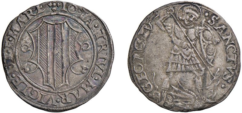 GIAN GIACOMO TRIVULZIO (1487 - 1518) - Grosso da 6 Soldi, s.d., Mesocco.