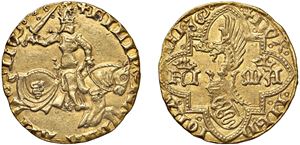 FILIPPO MARIA VISCONTI (1412 - 1447) - Fiorino o ducato, s.d., Milano.