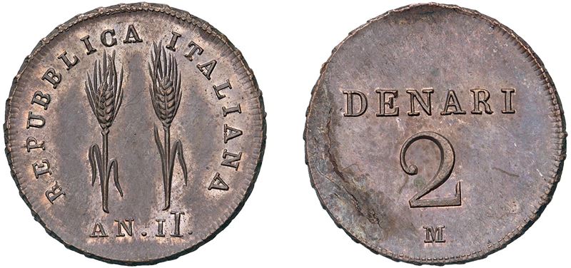 Primo progetto (1802 - 1805) - Progetto del 2 Denari, anno II, 1803, Milano.