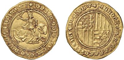 Alfonso I d'Aragona, Sesquiducato in oro, Napoli