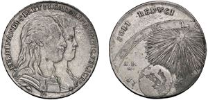 FERDINAND IV OF BOURBON (1759 - 1816) - 120 grana plate 1791, &ldquo;Soli reduci&rdquo;, VIII type, Naples.