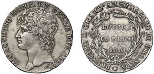 GIOACCHINO MURAT (1808 - 1815) &ndash; Plate of twelve carlini 1810, Naples.