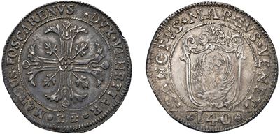 Marco Foscarini, Doge CXVII (1762 - 1763), Scudo della croce da 140 soldi in argento