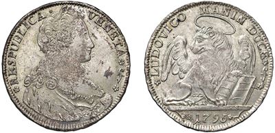 LUDOVICO MANIN, Tallero per il Levante 1795, argento, 28,42 gr., Diam. 39,50 mm.