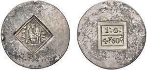 NAPOLEONE I, Imperatore - Assedio austriaco del 1813 &ndash; 4,60 Franchi, s.d., Zara.