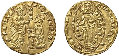 Ducato a imitazione del tipo veneto, Roma, in oro, 3,50 gr., Diam. 20,70 mm.
