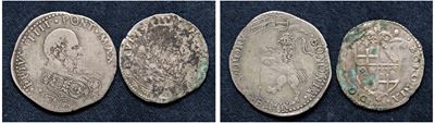 Lotto di due monete in argento, Bologna, s.d.