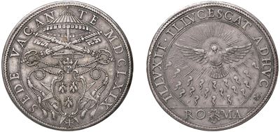 Piastra commemorativa con Camerlengo Card. Antonio Barberini (1669 - 1670), in argento