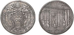 CLEMENT X, Emilio Altieri (1670 - 1676) - Jubilee Piastra 1675, Rome.