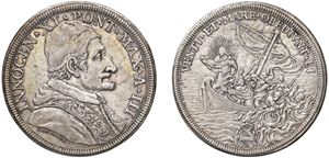 INNOCENZO XI, Benedetto Odescalchi (1676 - 1689) &ndash; Piastra, an. III, Roma.