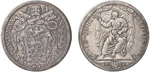 INNOCENZO XI, Benedetto Odescalchi (1676 - 1689) &ndash; Piastra, 1681, Roma.