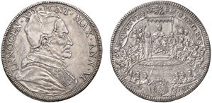 INNOCENZO XII, Antonio Pignatelli (1691 - 1700) &ndash; Piastra 1696, an. VI, Roma.