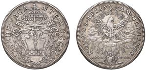 SEDE VACANTE, Camerlengo Card. Giovanni Battista Spinola (1700) &ndash; Piastra 1700, Roma.