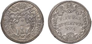 CLEMENTE XI, Giovanni Francesco Albani (1700 - 1721) &ndash; Piastra, an. VII, Roma.