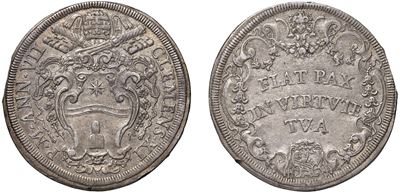 Piastra in argento, an. VII, Roma