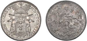 SEDE VACANTE, Camerlengo Card. Bartolomeo Pacca  (1823) &ndash; Mezzo scudo 1823, Bologna.