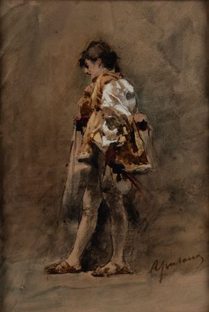 Figura virile di profilo