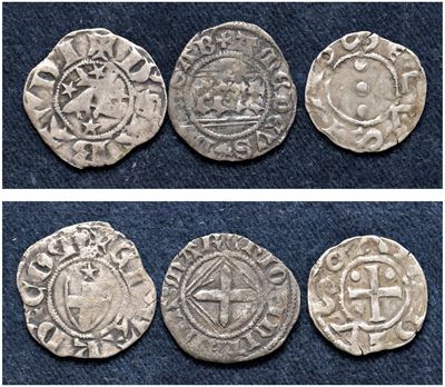 Monete della dinastia sabauda, Lotto di 3 monete in argento e mistura