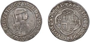 CARLO I (1482 - 1490) &ndash; Testone, s.d., I tipo, Cornavin.