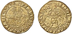 HENRY VII (1485-1509) &ndash; Angel, V type, n.d. (period 1505 &ndash; 1509), London.