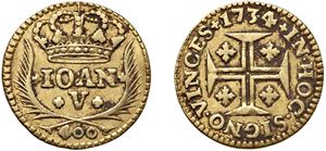 JOHN V (1707-1750) &ndash; 400 Reis 1734, Lisbon.