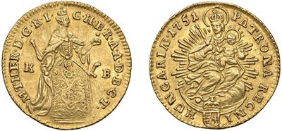MARIA TERESA D'ASBURGO, Ducato 1751 in oro, Kremnitz