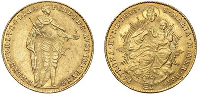 Ferdinando I d'Austria-Lorena, Ducato 1848 in oro, Kremnitz