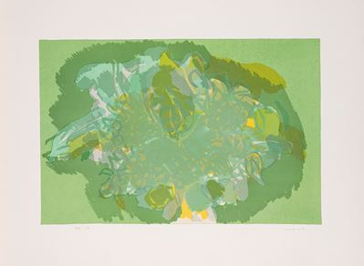 Vegetazione, litografia a colori (es. 49/150)