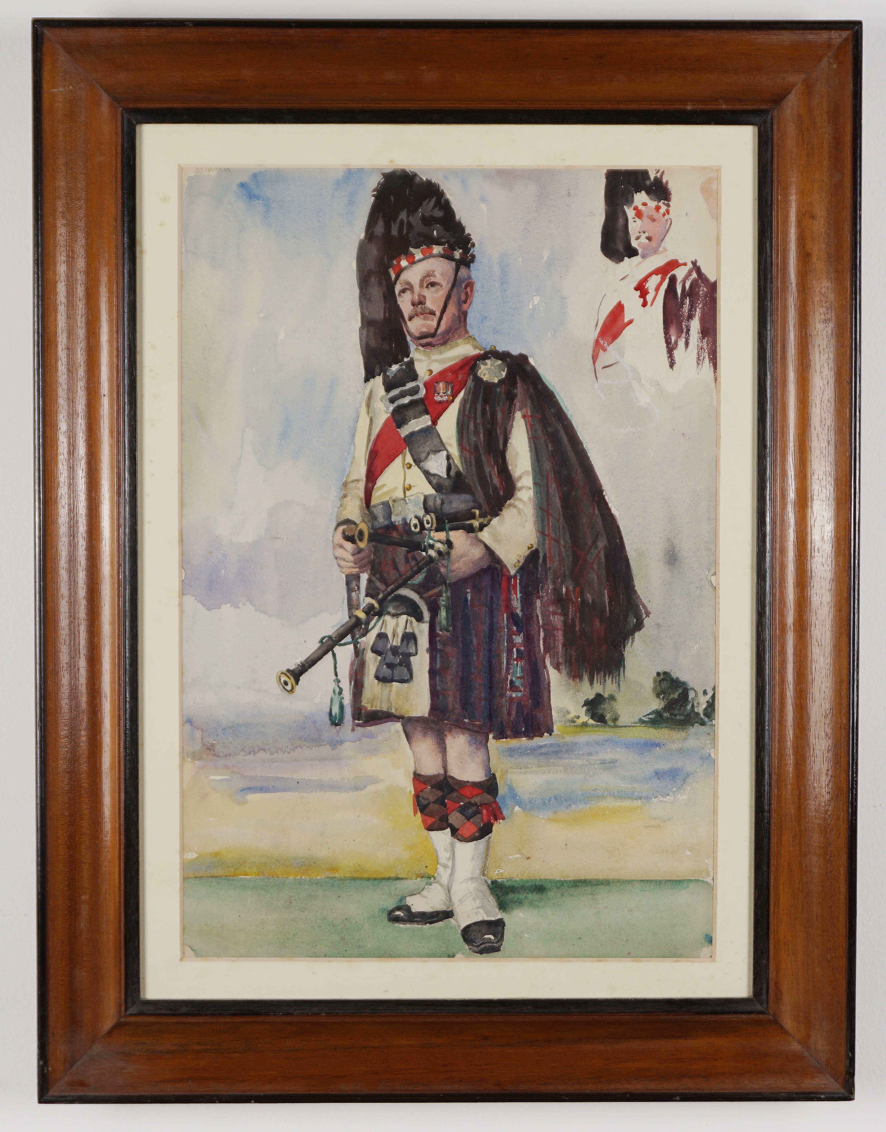 Figure in abito orientale e abito scozzese