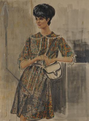 Fanciulla con abito alla moda