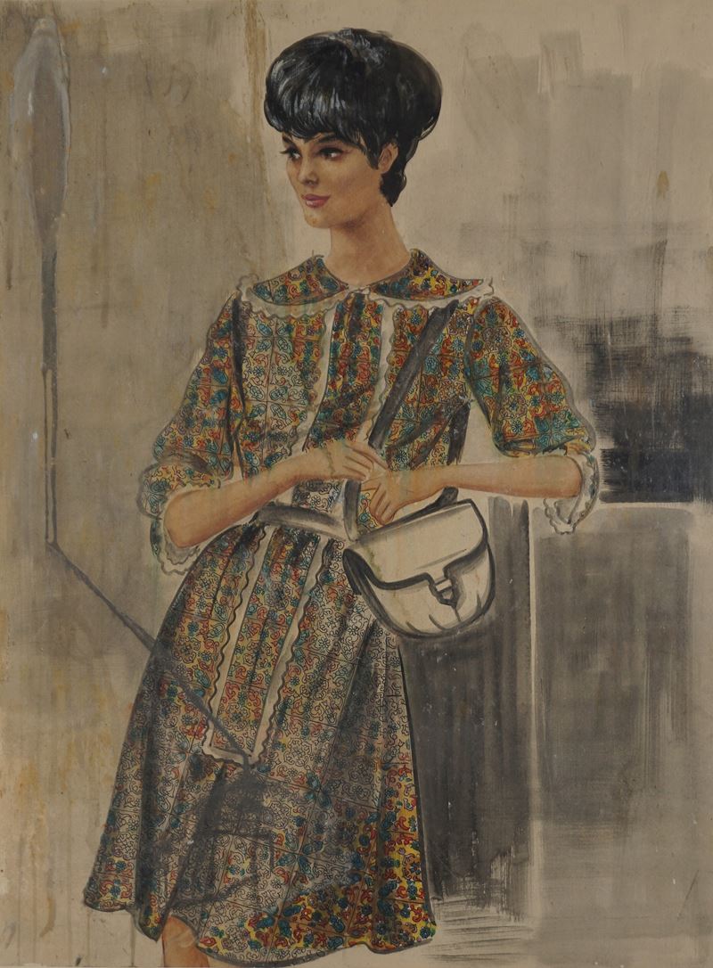 Fanciulla con abito alla moda